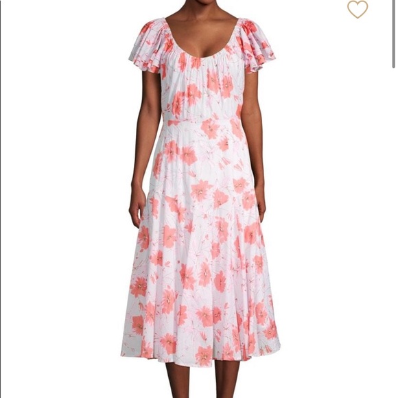 NEW Rebecca Taylor Louise Floral Midi Dress - Picture 3 of 5